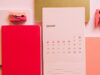 Kalender mit 6 markierten Tagen für die Periodendauer